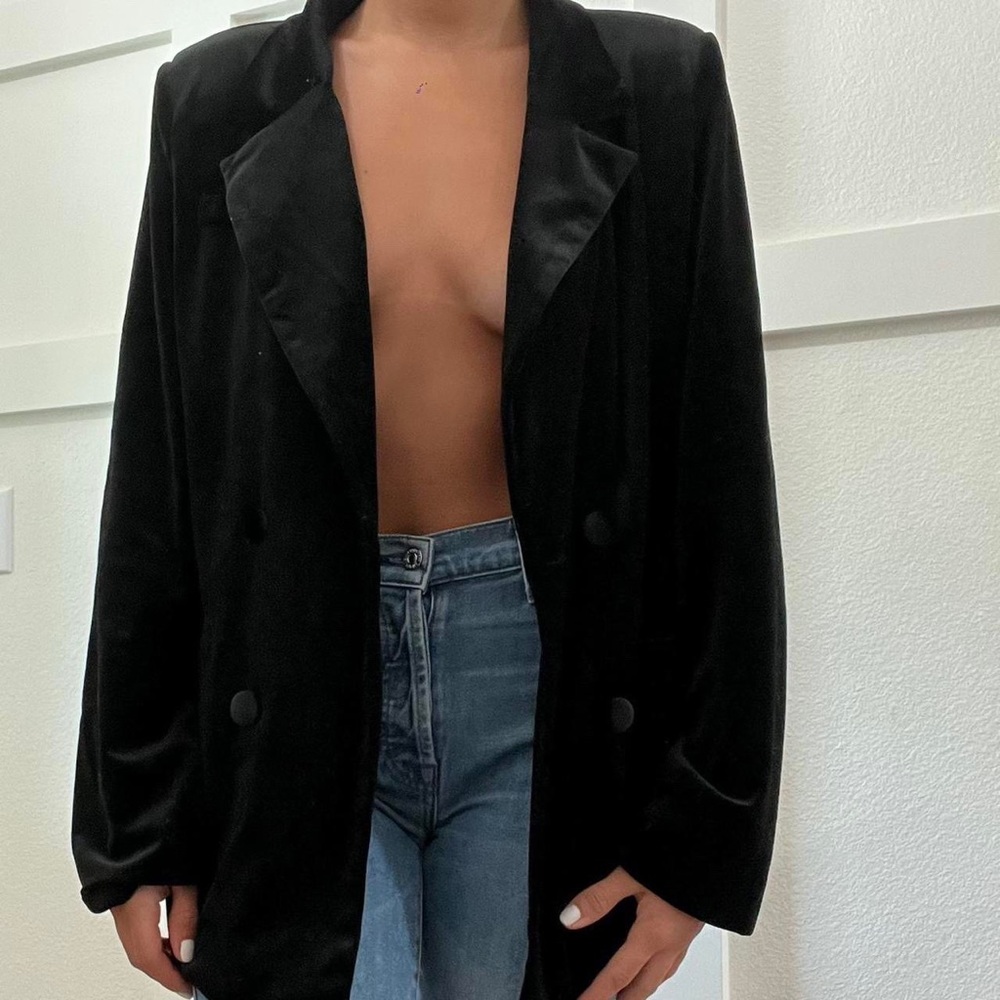 Velvet blazer womens size L
